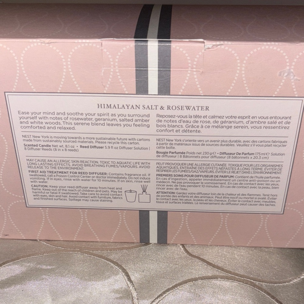 NEST Fragrances Himalayan Salt and Rosewater Candle & Diffuser Set - Picture 6 of 6